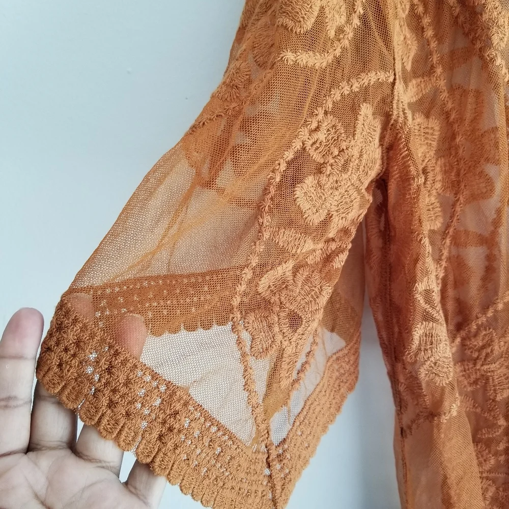 ❌SOLD❌ Eyeshadow Rust Orange Kimono NWOT - Picture 4 of 7